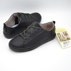 Size 2 Toms Lenny Black Synthetic Leather Shoes Ne
